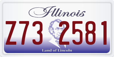 IL license plate Z732581