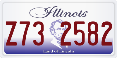 IL license plate Z732582