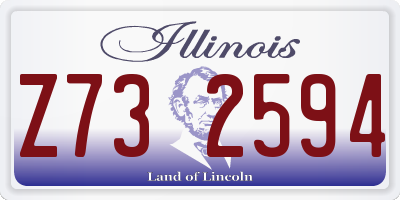 IL license plate Z732594