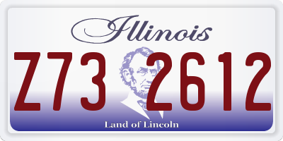 IL license plate Z732612