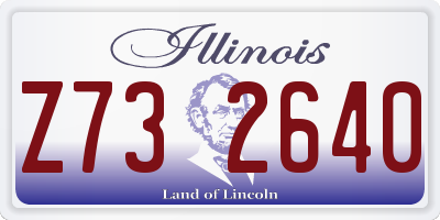 IL license plate Z732640