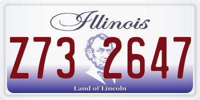 IL license plate Z732647