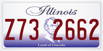 IL license plate Z732662