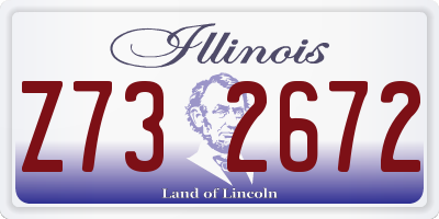 IL license plate Z732672