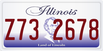 IL license plate Z732678