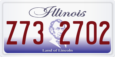 IL license plate Z732702