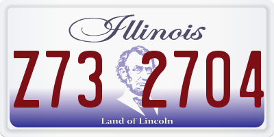 IL license plate Z732704