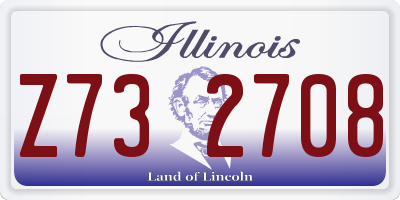 IL license plate Z732708
