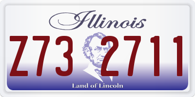 IL license plate Z732711