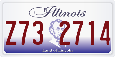 IL license plate Z732714