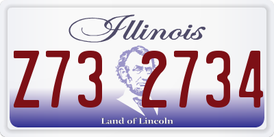 IL license plate Z732734