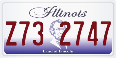 IL license plate Z732747