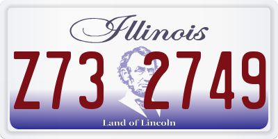 IL license plate Z732749