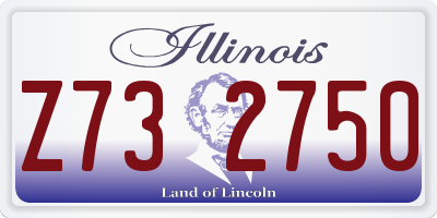 IL license plate Z732750