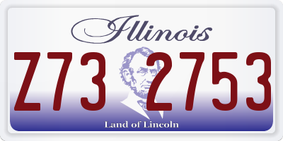 IL license plate Z732753