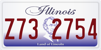 IL license plate Z732754