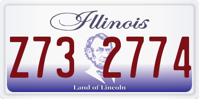 IL license plate Z732774