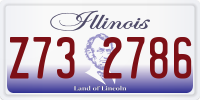 IL license plate Z732786