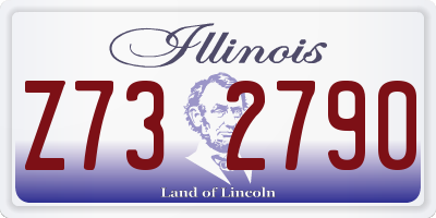 IL license plate Z732790