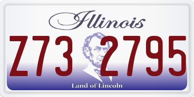 IL license plate Z732795