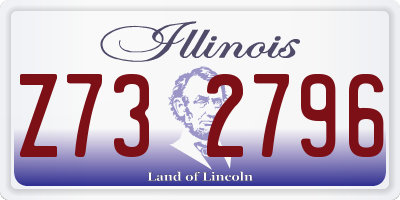 IL license plate Z732796