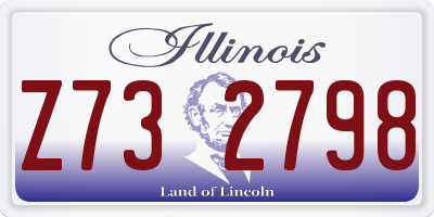 IL license plate Z732798