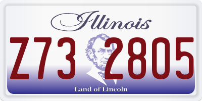 IL license plate Z732805