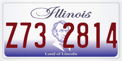 IL license plate Z732814