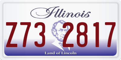 IL license plate Z732817