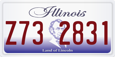 IL license plate Z732831