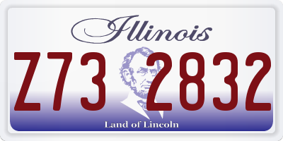 IL license plate Z732832