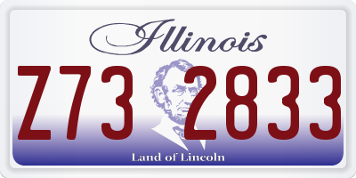 IL license plate Z732833