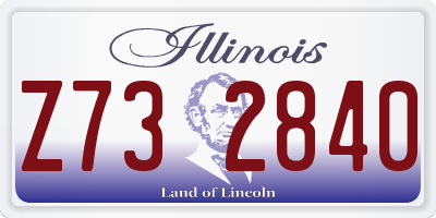 IL license plate Z732840
