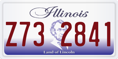 IL license plate Z732841