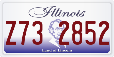 IL license plate Z732852