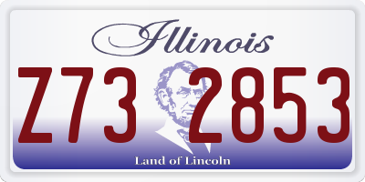 IL license plate Z732853