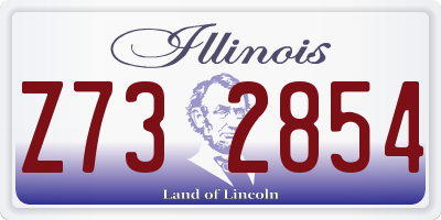 IL license plate Z732854