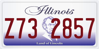 IL license plate Z732857