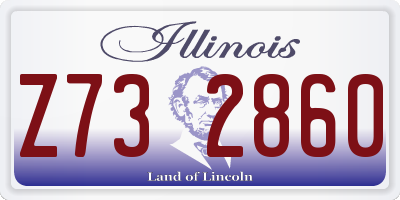 IL license plate Z732860