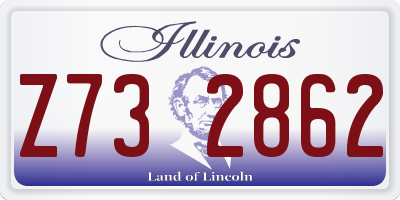 IL license plate Z732862