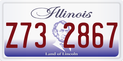 IL license plate Z732867
