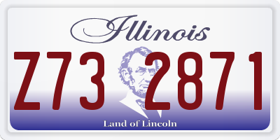 IL license plate Z732871