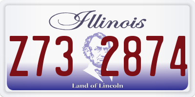 IL license plate Z732874