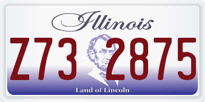 IL license plate Z732875