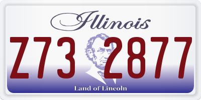 IL license plate Z732877