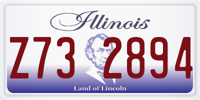 IL license plate Z732894