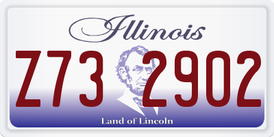 IL license plate Z732902