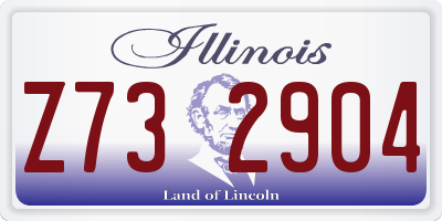 IL license plate Z732904