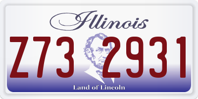 IL license plate Z732931