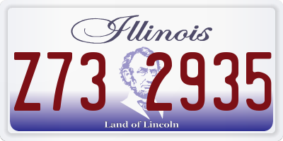 IL license plate Z732935